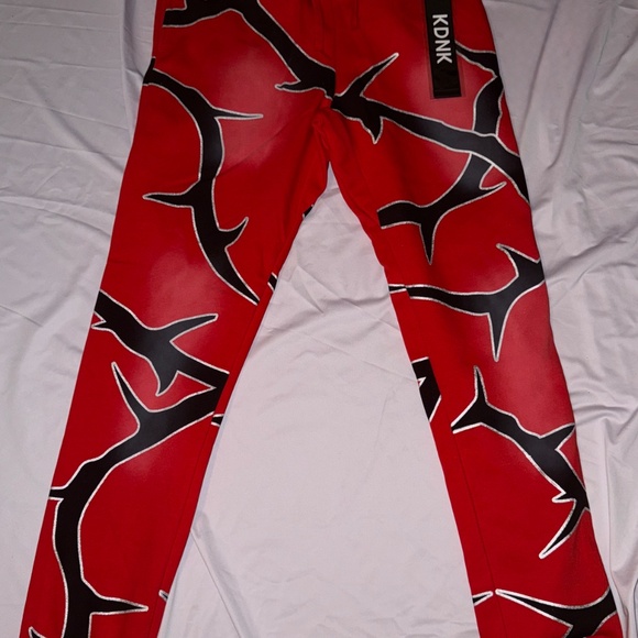 KDNK Sweatsuit Thorn Style Red/Black Men’s Size Small, Medium and Large - Picture 4 of 6